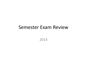 Earth Science Semester Exam Review
