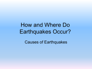 How and where Earthquakes Occur