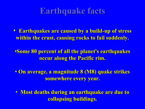 Where earthquakes?
