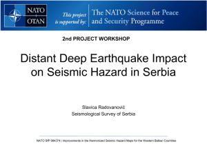 Distant Deep Earthquake ON Seismic Hazard in Serbia