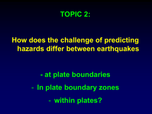 How does the challenge differ between plate boundaries, plate