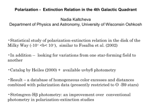 Extinction Relation in the 4th Galactic