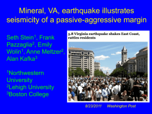 2011 Mineral, Virginia earthquake illustrates the seismicity of a