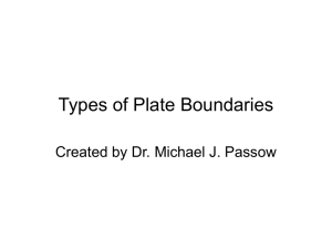 TYPES OF PLATE BOUNDARIES