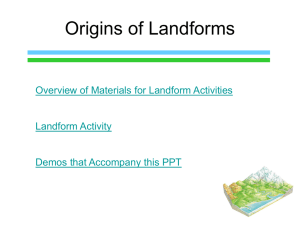 Origins of Landforms