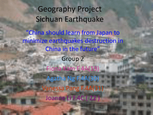 Lessons from Sichuan Earthquake