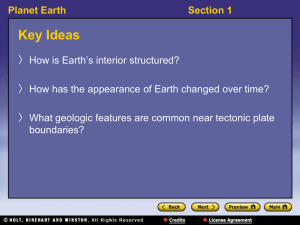How is Earth`s interior structured?