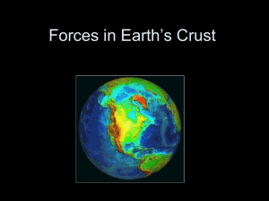 Forces in Earth`s Crust