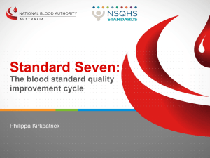 Standard 7 – Blood and Blood products