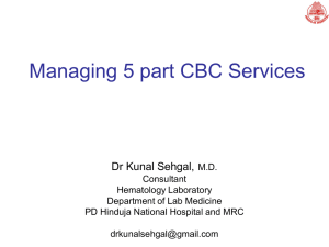 Newer parameters and managing CBC Services with a 5 Part