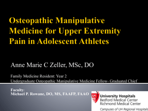 Zeller_Upper Extremity Pain and OMM in Adolescent