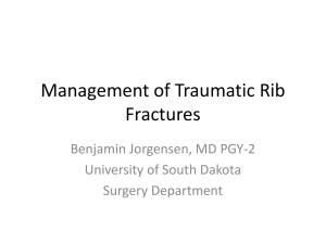 Fall workshop presention - Rib Fracture Management