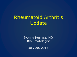Rheumatoid Arthritis Update