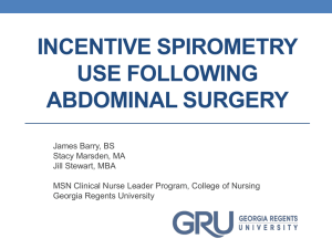 Incentive Spirometry Use Following Abdominal Surgery