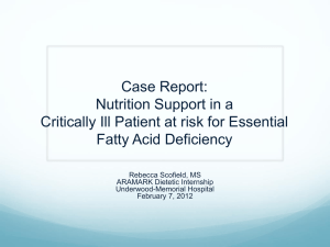 Case Report - Rebecca L. Scofield MS, RD, LDN