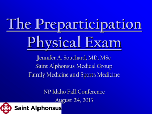 Sports Physicals & PPE