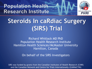 Whitlock_SIRS - Clinical Trial Results