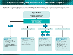 Preoperative Haemoglobin Assessment and Optimisation Template