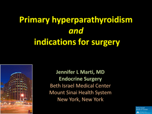 Update on Indications for Surgery Jennifer Marti, MD
