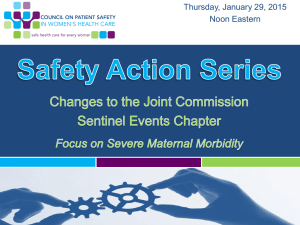 Safety Action Series - Council on Patient Safety in Women`s Health