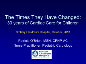 Patricia O`Brien MSN - Pediatric Critical Care