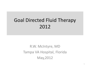 Goal Directed Fluid Therapy