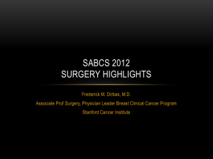 SABCS 2012: Surgical Highlights