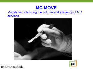 Models for optimizing the volume and efficiency of MC services