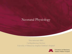 Neonatal Physiology