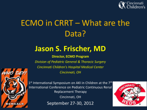 ECMO CRRT - Pediatric Continuous Renal Replacement Therapy