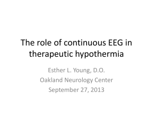 The role of continuous EEG in therapeutic hypothermia