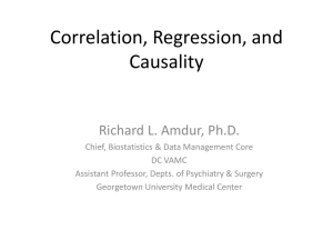Correlation Regression & Causality - Georgetown