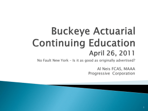 No Fault New York - Casualty Actuarial Society