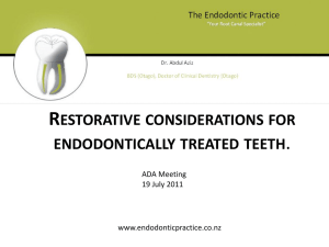 Restorative consideration of endodontically treated teeth.