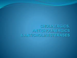 Drugs acting on cholinergic receptors