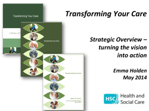 Emma Holden - Transforming Your Care Strategic Overview