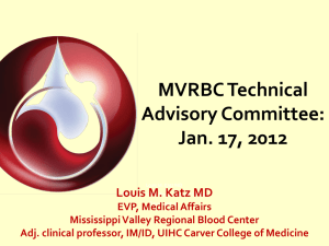 Transfusion - Mississippi Valley Regional Blood Center