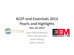 ACEP and Essentials 2014