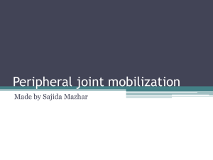 Periphral joint mobilization