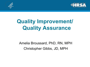Understanding Quality Improvement and Quality Assurance