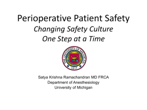 Perioperative Quality Assurance - UM Anesthesiology