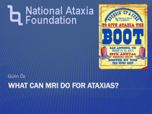 What can MRI do for ataxias