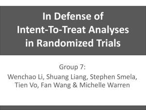 Intention-To-Treat Analysis in Randomized Trials