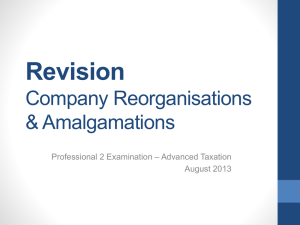 Revision Company Re-organisations