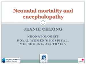 Neonatal mortality and encephalopathy