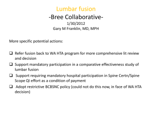Lumbar Fusion PPT by Dr. Gary Franklin