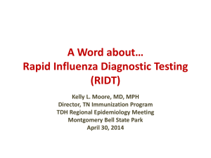 Rapid Influenza Diagnostic Testing (RIDT) April 2014