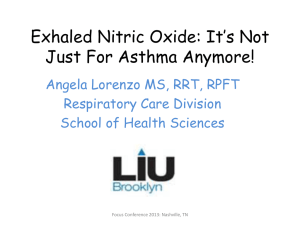 It`s Not Just for Asthma Anymore! – Angela Lorenzo MS, RRT, RPFT