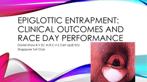 EPIGLOTTIC ENTRAPMENT: Clinical outcomes and