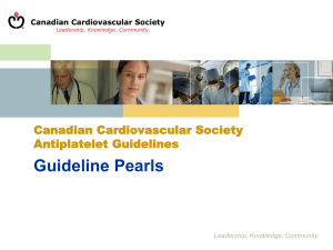 Guideline Pearls - Thrombosis Canada